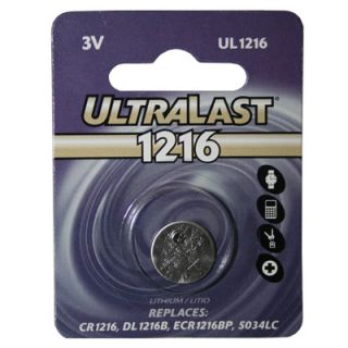 Ultralast CR1216 Lithium 3V Coin Cell Battery DL1216 ECR1216