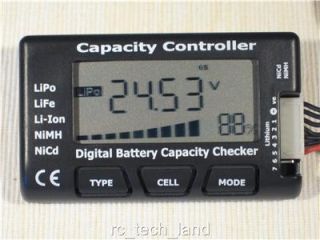 Digital Battery Capacity Checker LiPo Life Li ion NiMH NiCd