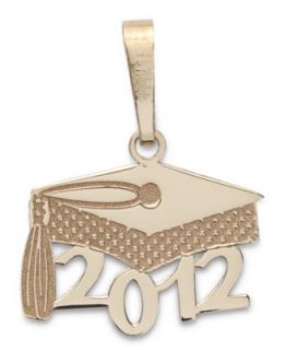 14k Gold Pendant, 2012 Graduation Cap Charm