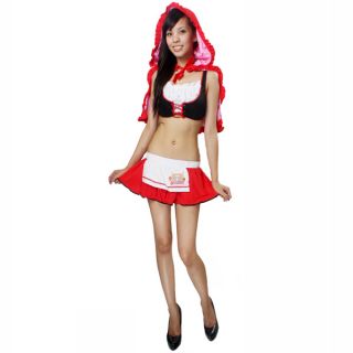 Little Red Riding Hood Costume Skirt Hood Cape Girl M L Size