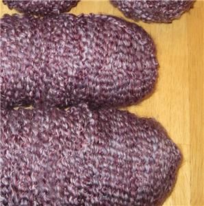 Huge Large Lot 5 Skeins Lion Brand Homespun Yarn in Gorgeous Purple