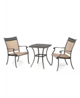 Vintage Outdoor Patio Furniture, 3 Piece Set (26 Square Dining Table