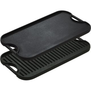 Lodge Logic Cast Iron Reversible Pro Grid Iron Griddle Cookware Brand