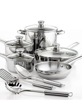 Stainless Steel Cookware, 12 Piece Set   Cookware   Kitchen