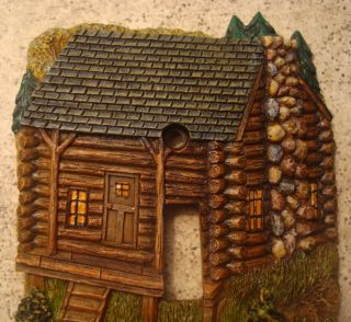 Log Cabin Light Switch Plate Cover Lodge Home Decor New