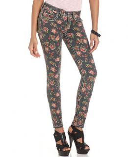 Miss Me Jeans, Skinny Ankle Length Floral Print   Womens Jeans   