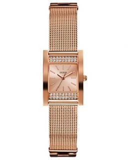 GUESS Watch, Womens Rose Gold Tone Stainless Steel Mesh Bracelet