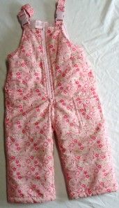 Toddler Girls London Fog Pink Flowered Snowsuit Size 2T