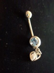 Pearl Belly Button Ring Jewelry Body Piercing Blue