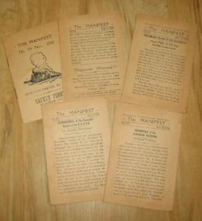 1930s Issues Manifest Railroad Booklet Wadena Minn