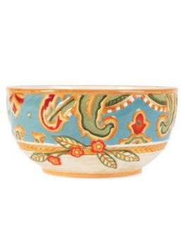 Fitz and Floyd Dinnerware, Carissa Paisley Blue Soup Bowl   Casual