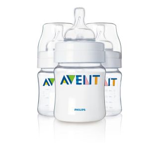 Philips AVENT 4 Ounce BPA Free Bottles (3 Pack) Great For Baby Infants