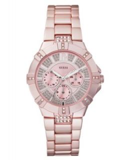 GUESS Watch, Womens Pink Aluminum Bracelet 36mm U11643L1   All