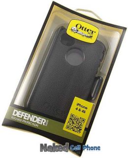 New Otterbox Defender Black Case Belt Clip Holster for Apple iPhone 4S