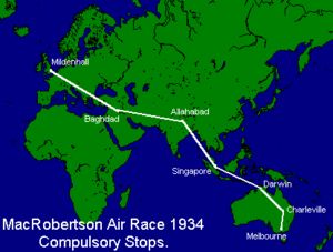 1934 England to Australia Macrobertson Air Race Turner Pangborn Signed