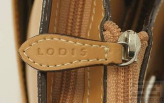 Lodis Tan Leather Briefcase Laptop Bag New