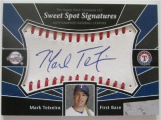 Mark Teixeira 2004 Sweet Spot Signatures Auto Signed Card Yankees