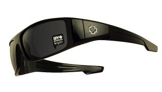 New Spy Logan Sunglasses Shiny Black Grey Lens Italy