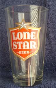 Lone Star Beer 16 oz. New Pint (1) GlassTexas Brewer. Red Logo on