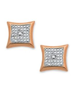 Victoria Townsend 18k Rose Gold Over Sterling Silver Earrings, Diamond