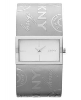 DKNY Watch, Womens Stainless Steel Half Bangle Bracelet 18x30mm