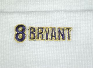 White Los Angeles Lakers 8 Bryant Embroidered Beanie NBA Knit Skull