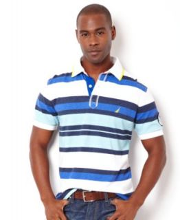 Nautica Shirt, Short Sleeve Stripe Contrast Polo Shirt