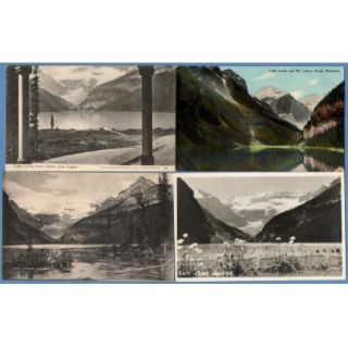 Alberta Postcards Lake Louise Banff Lot of 4 Byron Harmon RPPC