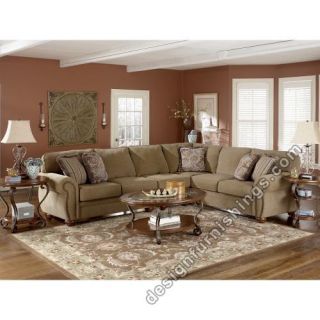 Ashley Warner Sectional with Loveseats Earth 86502