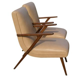 Vintage Italian Lounge Arm Chairs Manner Gio Ponti