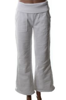 New White Folodover Flare Leg Fleece Lounge Pants s BHFO