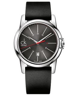 ck Calvin Klein Watch, Mens Swiss Select Black Rubber Strap 42mm