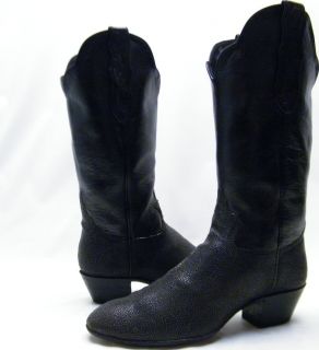 Womens Loveless Handmade Custom Black Stingray Cowboy Western Boots Sz