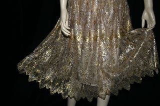 Dolce Gabbana Gold Lace Corset Dress Supermodels Love 10K