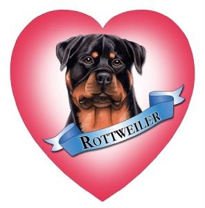 New Indoor Outdoor Heart Magnet for Rottweiler Lover