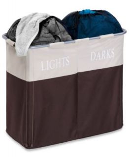Honey Can Do Hampers, Dual Light & Dark Laundry Sorter Compartments