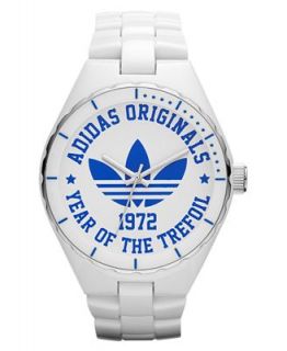 adidas Watch, White Nylon Plastic Bracelet 44mm ADH2706