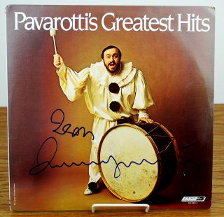 Luciano Pavarotti Signed LP Album Cover JSA H44538 Product Image