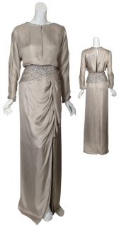 Lorena Sarbu Stunning Silk Bead Gown Dress $4290 12 New