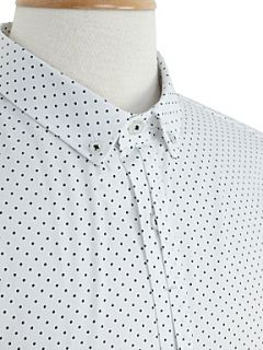 Peter Werth Rowe polka dot button down shirt White   