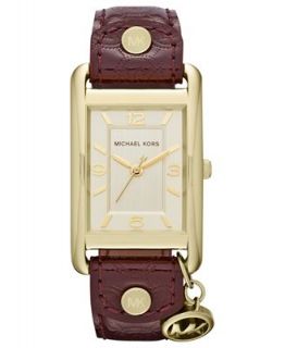 Michael Kors Watch, Womens Taylor Bordeaux Patent Leather Strap