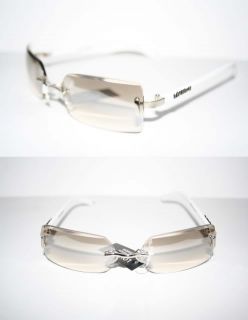 Louis V Eyewear Sunglasses Luxury Small Rimless White Frame Clear