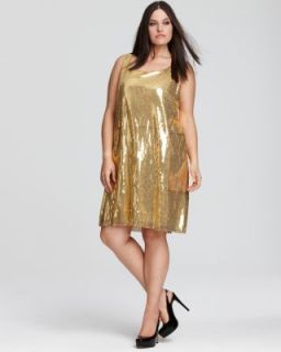 Love ady New Gold Sequin Tank Cocktail Dress Plus 1x BHFO
