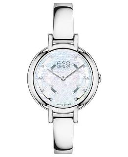 ESQ Movado Watch, Womens Swiss Contempo Diamond Accent Stainless