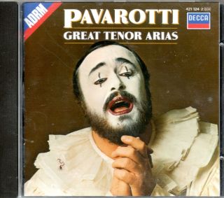 Luciano Pavarotti   Great Tenor Arias   12 Track CD 1987 (Early Decca)