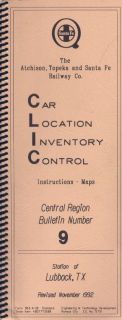 Santa FE ATSF Clic Industry Map Book Lubbock Texas 1992