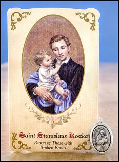 Catholic St Stanislaus Kostka Card Medal