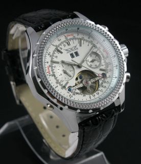 Luxury Mens Automatic Mechanical Tourbillon Swiss Watch Calendar Multi