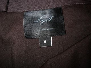 New $320 Lyell Mayle Bark Chocolate Brown Wool Silk Siren Pencil Dress