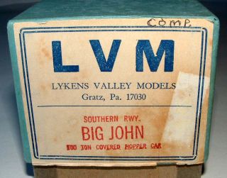 Lykens Valley Wood Model Kit Big John 100 Ton Covered Hopper Car